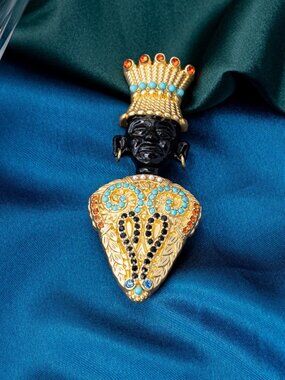 Alexis Bittar Floral Design Glass Brooch